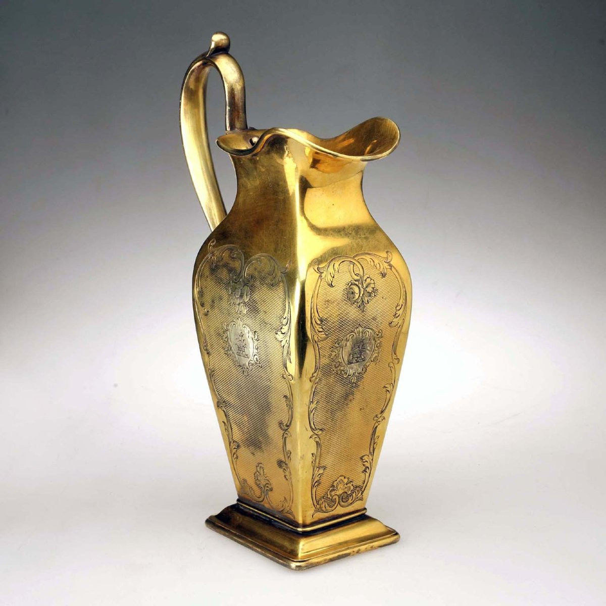 Jug In Vermeil Silver Louis Ainé Aucoc France Second Half Of The 19th Century-photo-1