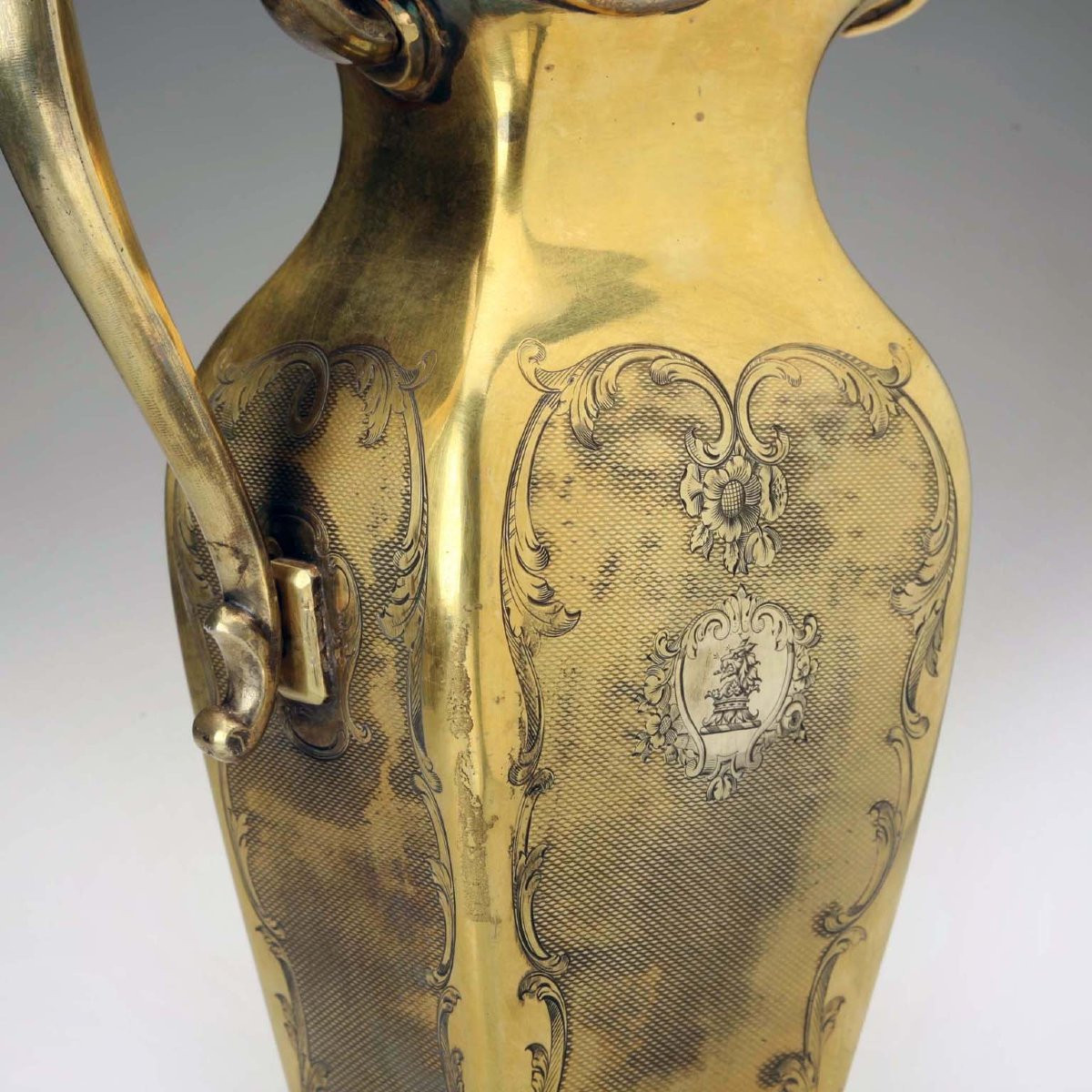 Jug In Vermeil Silver Louis Ainé Aucoc France Second Half Of The 19th Century-photo-6