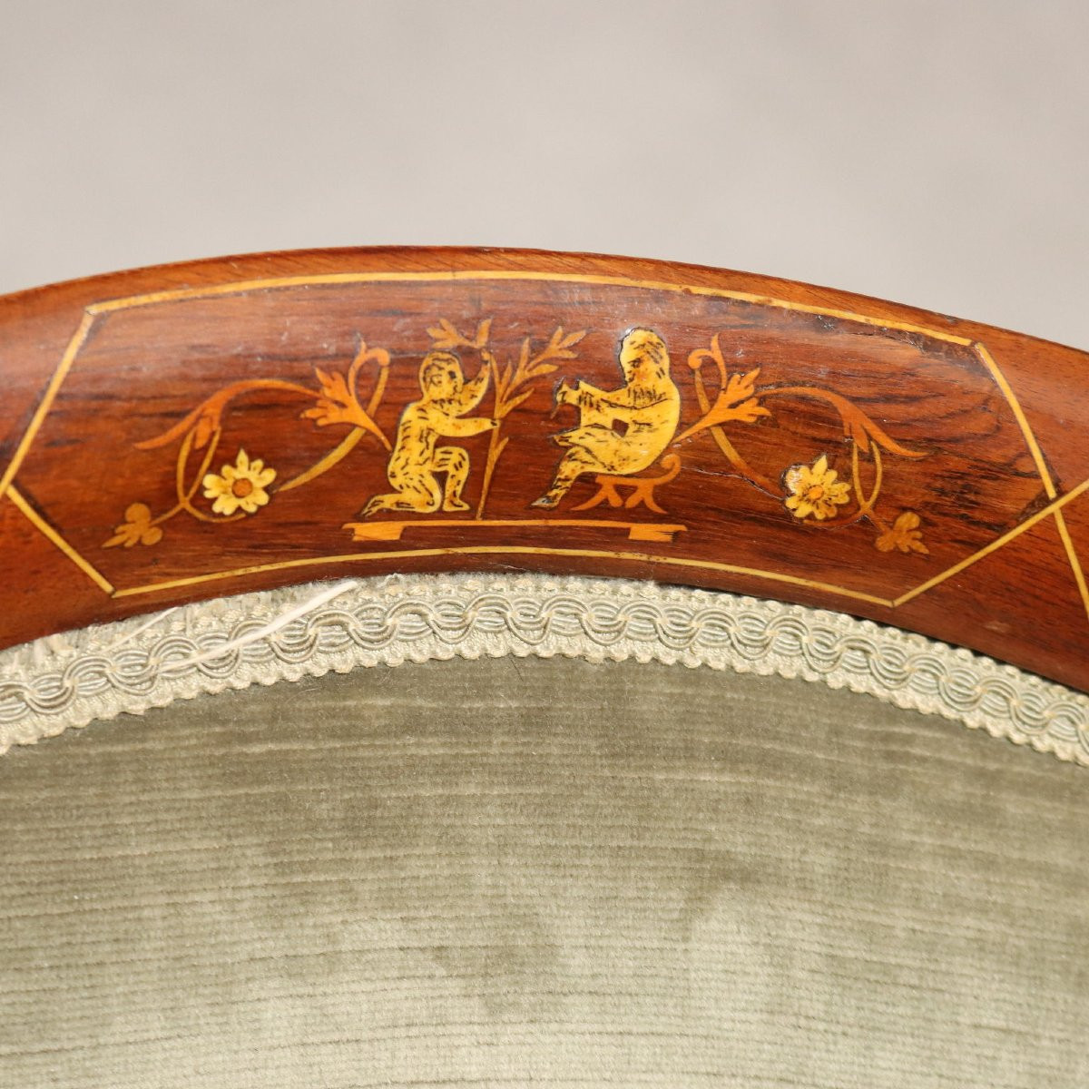 Canapé Ancien Acajou Érable Royaume-Uni XIXe Siècle-photo-2