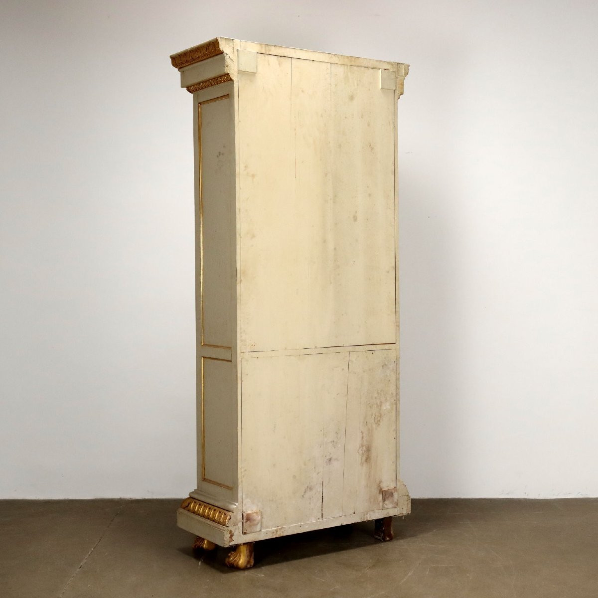 Armoire Ancienne Style Néo-Baroque Bois Italie du XXe Siècle-photo-2