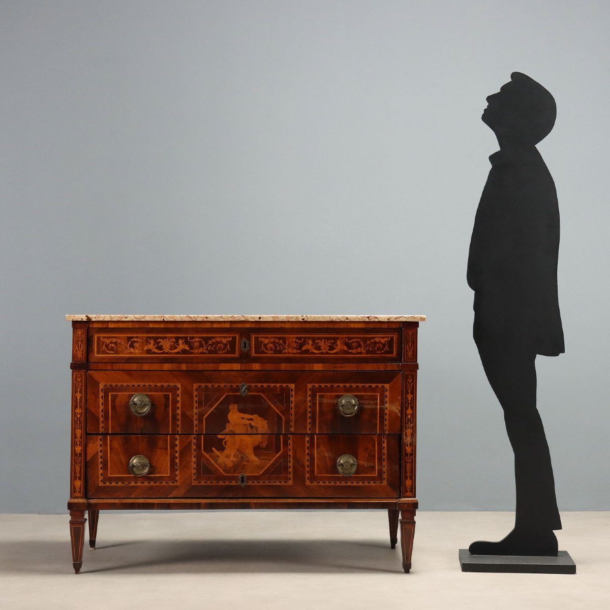 Neoclassical Walnut Chest Of Drawers Italy Late 18th Century-photo-2