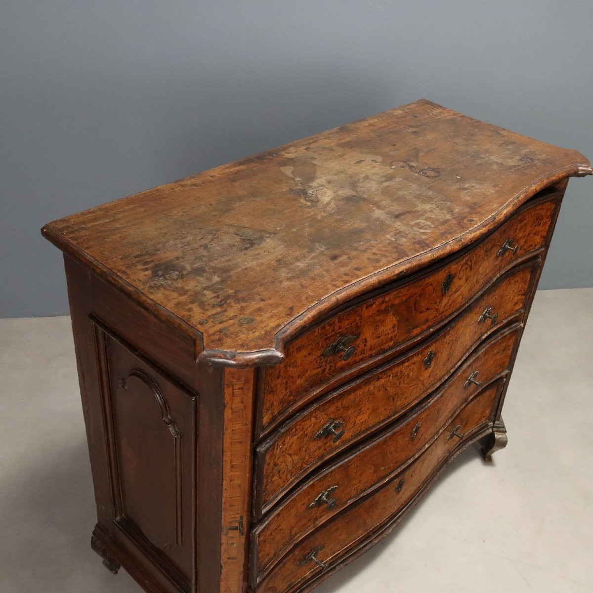 Antique Chest Of Drawers Baroque Walnut Bronze XVIII Century-photo-5