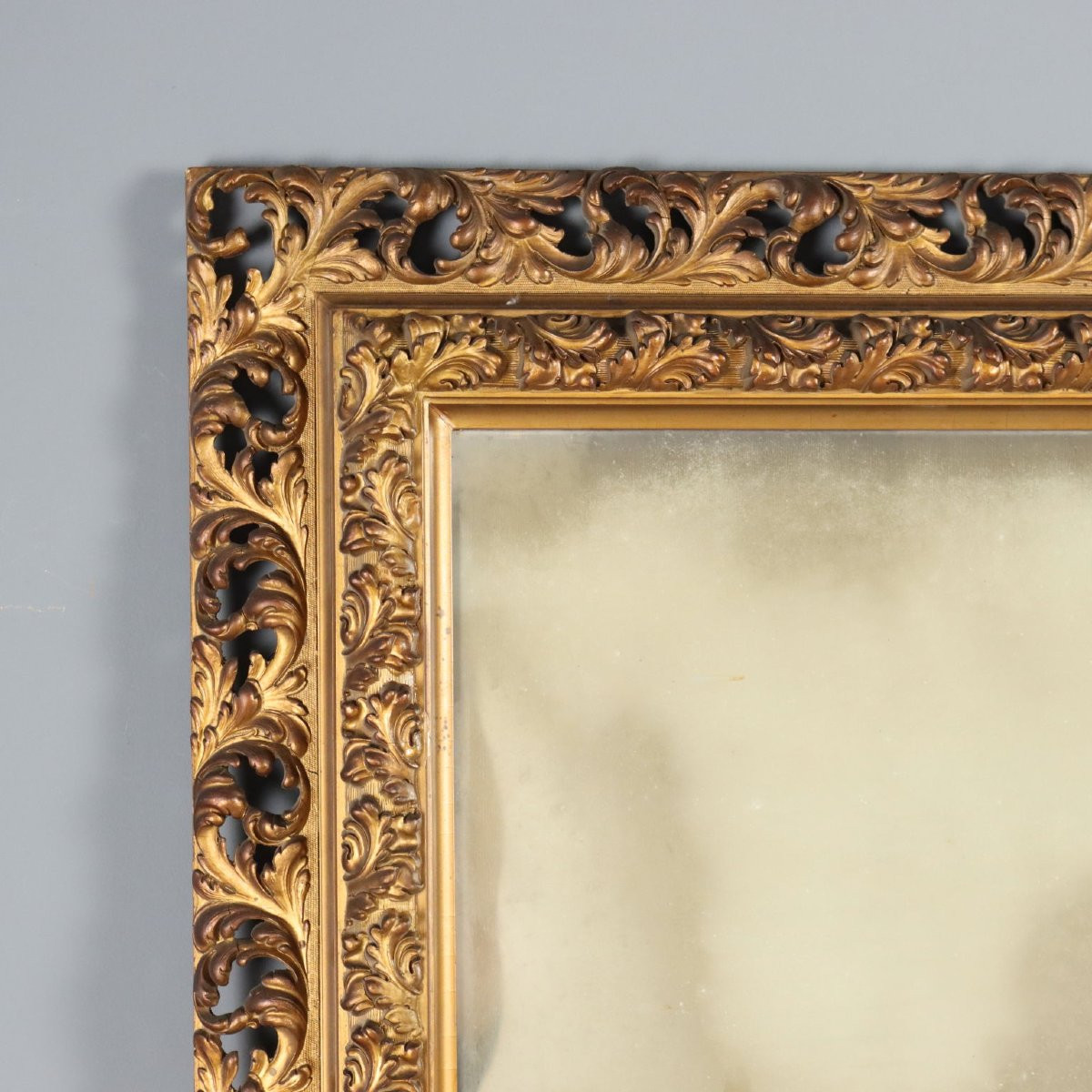 Miroir en bois et pastilingue Italie, début du XXe siècle-photo-3
