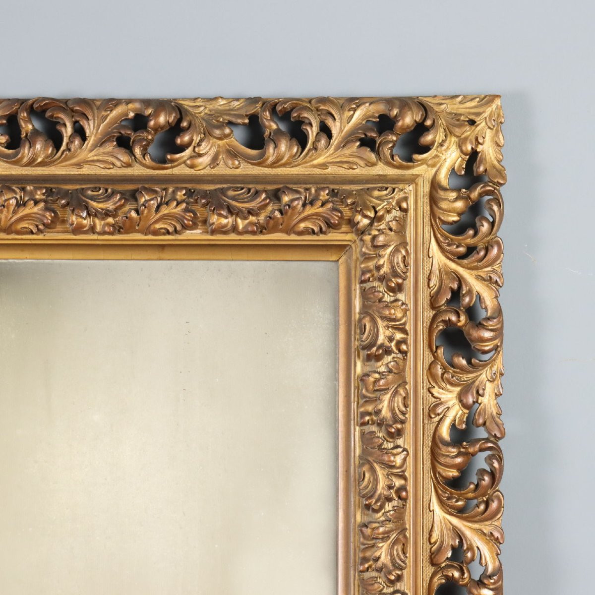 Miroir en bois et pastilingue Italie, début du XXe siècle-photo-4