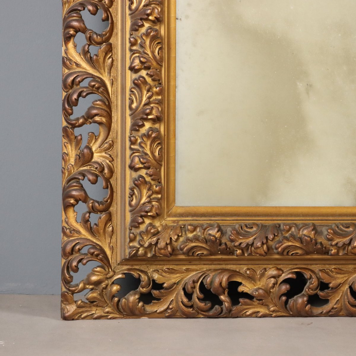 Miroir en bois et pastilingue Italie, début du XXe siècle-photo-2