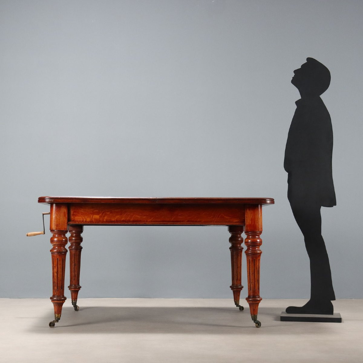 Table en chêne teinté acajou Angleterre, milieu du XIXe siècle-photo-2