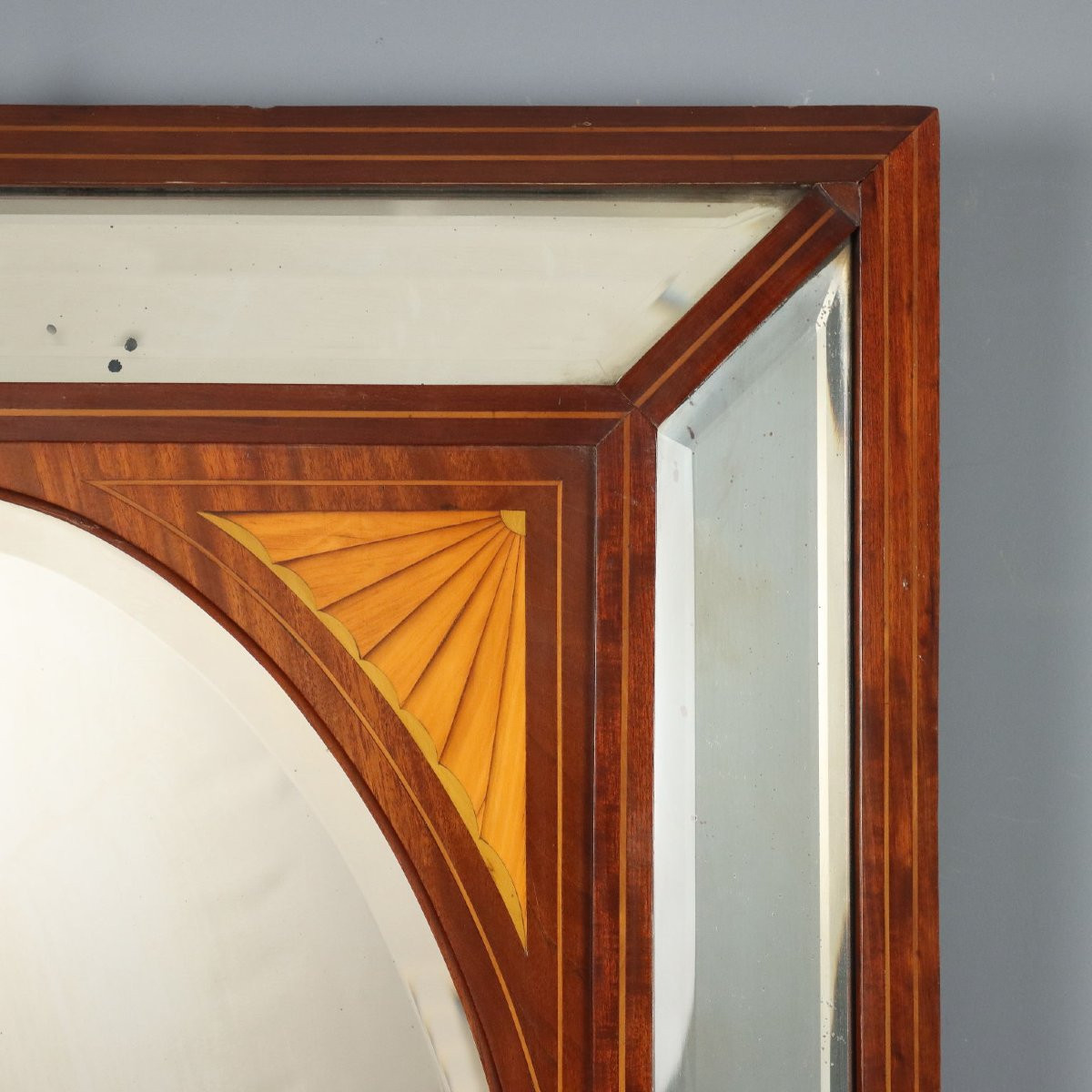 Miroir Ancien Acajou Érable Angleterre XIXe Siècle-photo-1