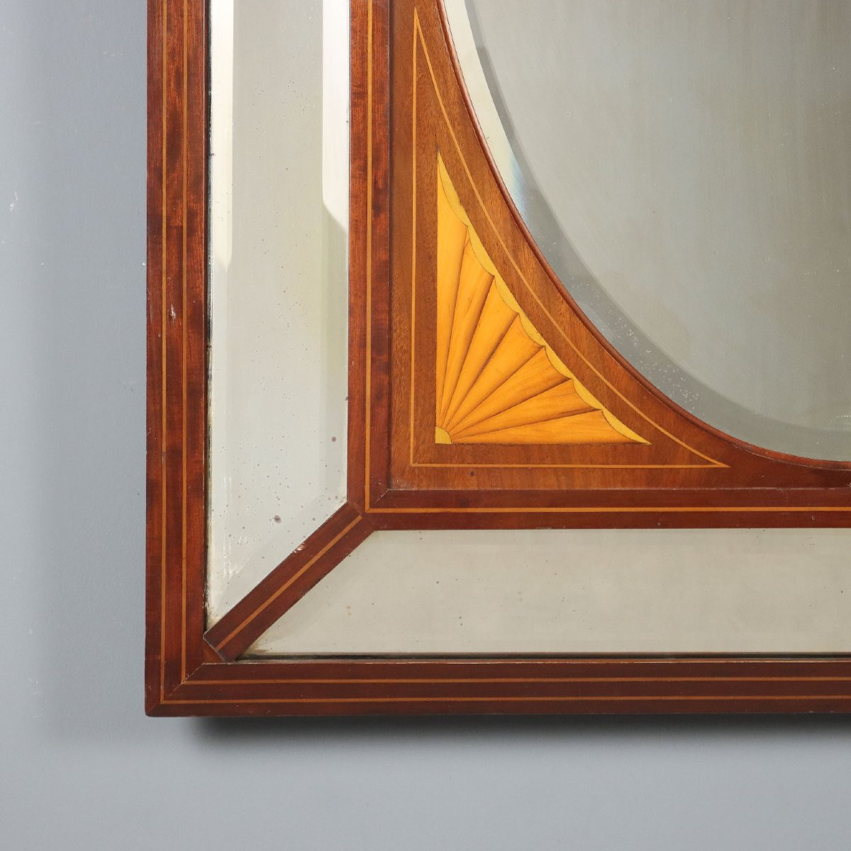 Miroir Ancien Acajou Érable Angleterre XIXe Siècle-photo-3