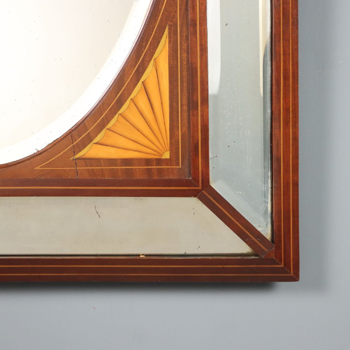 Miroir Ancien Acajou Érable Angleterre XIXe Siècle-photo-4