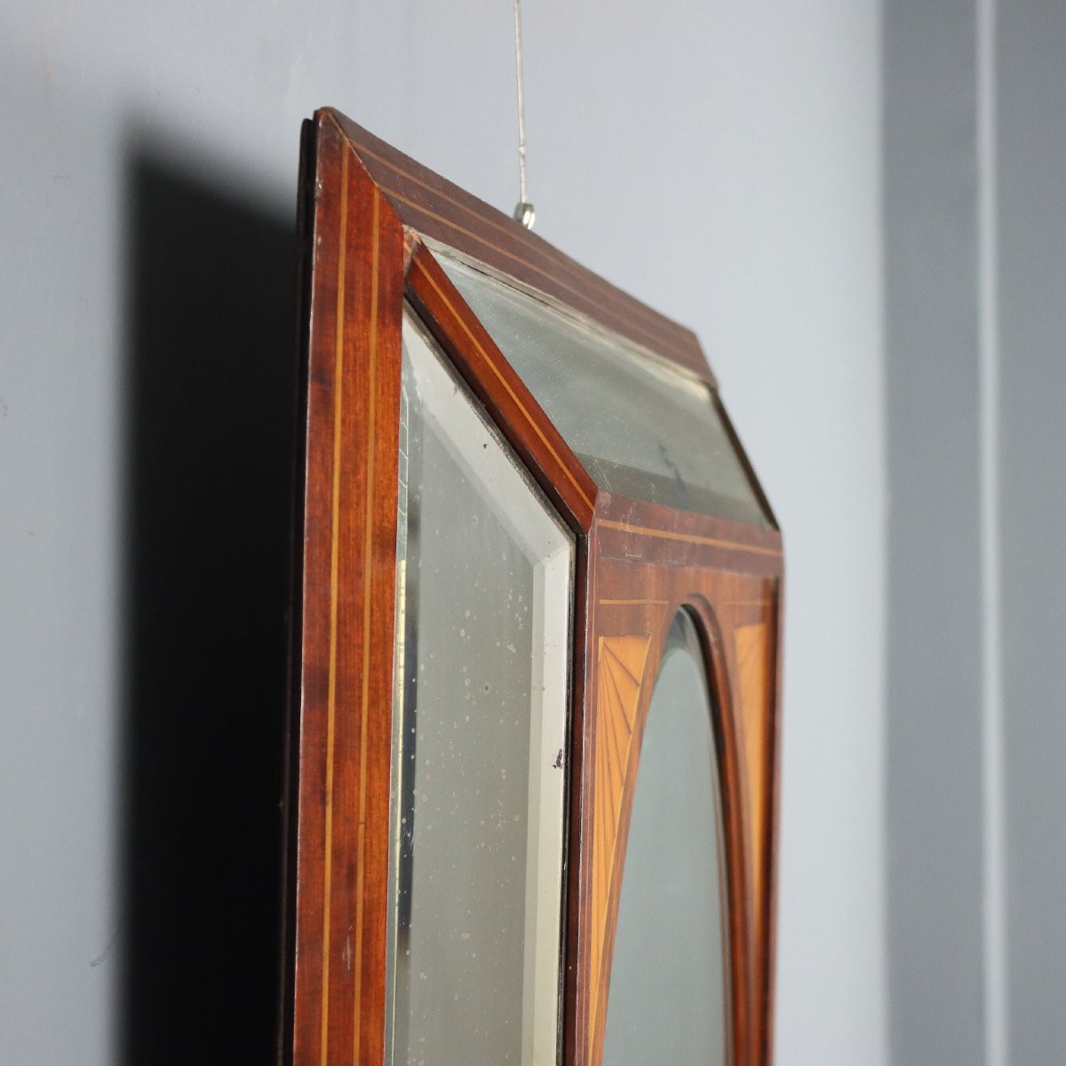 Miroir Ancien Acajou Érable Angleterre XIXe Siècle-photo-5