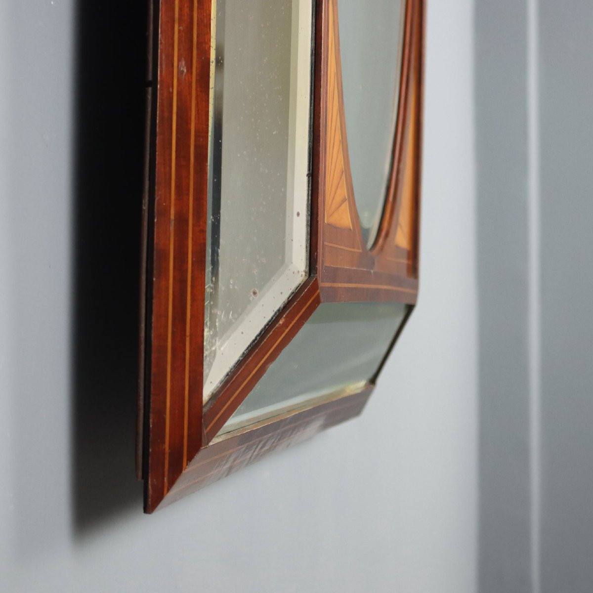 Miroir Ancien Acajou Érable Angleterre XIXe Siècle-photo-6