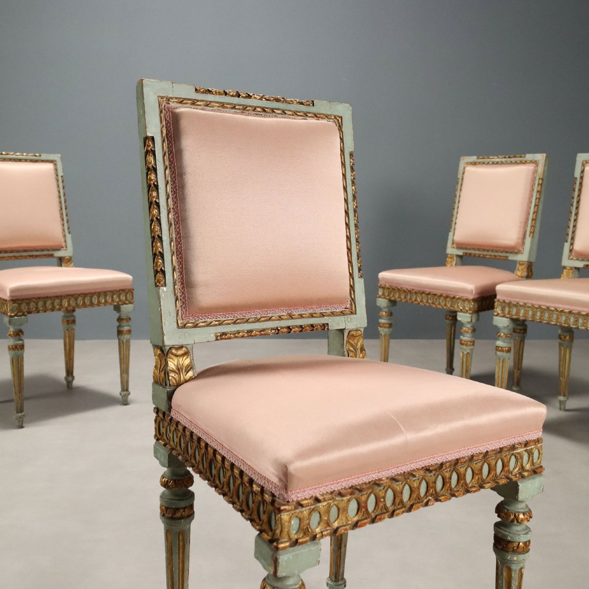 Group Of 4 Chairs  Lombardy Third Quarter 18th Century-photo-3