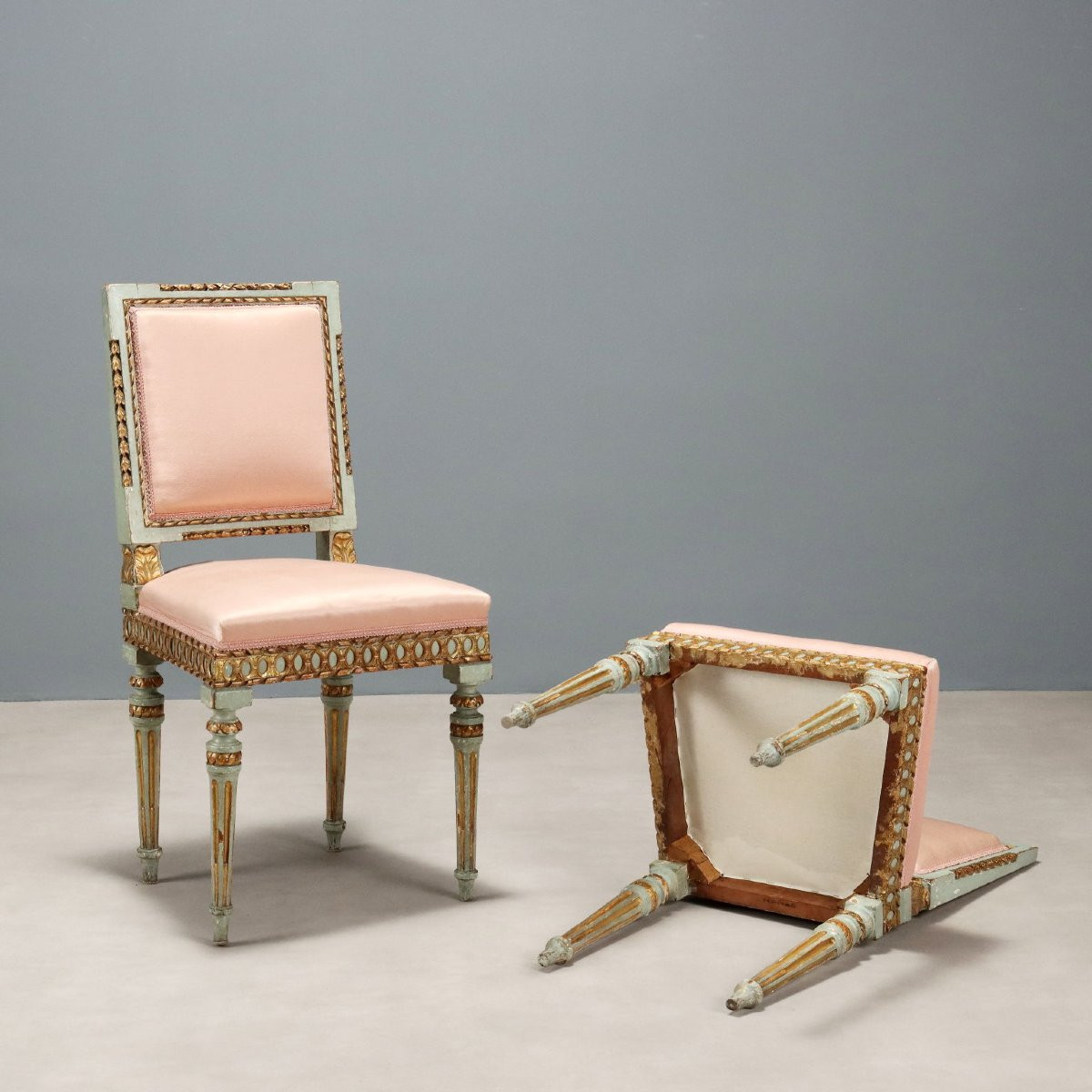 Group Of 4 Chairs  Lombardy Third Quarter 18th Century-photo-6