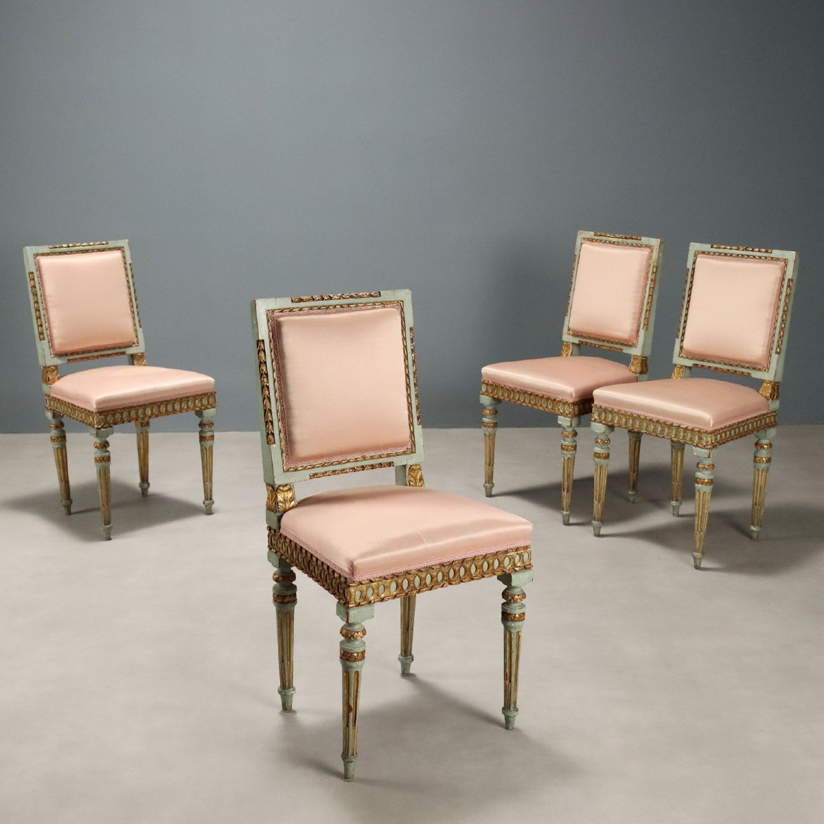 Group Of 4 Chairs  Lombardy Third Quarter 18th Century