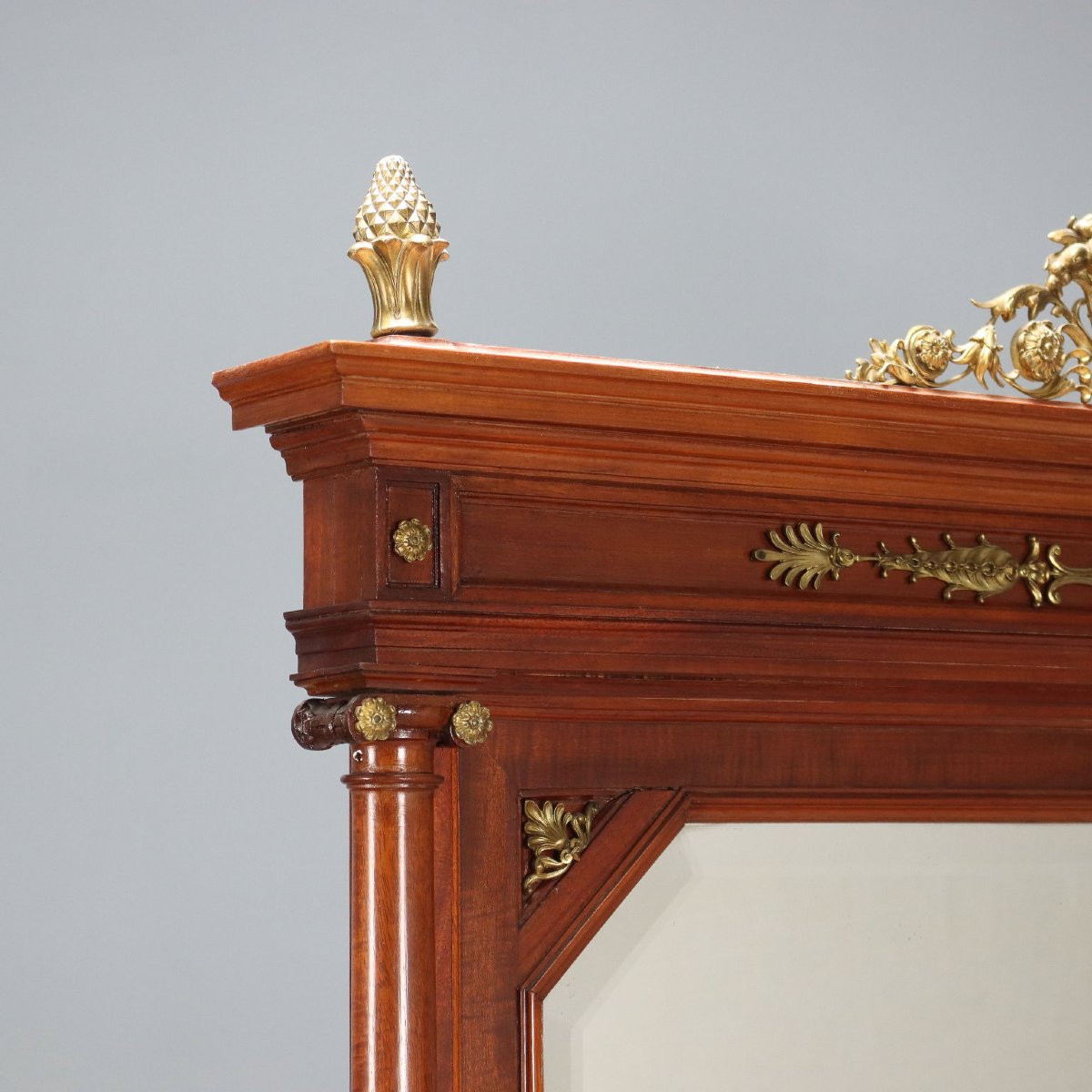 Buffet en acajou avec plateau miroir France, début du XXe siècle-photo-4