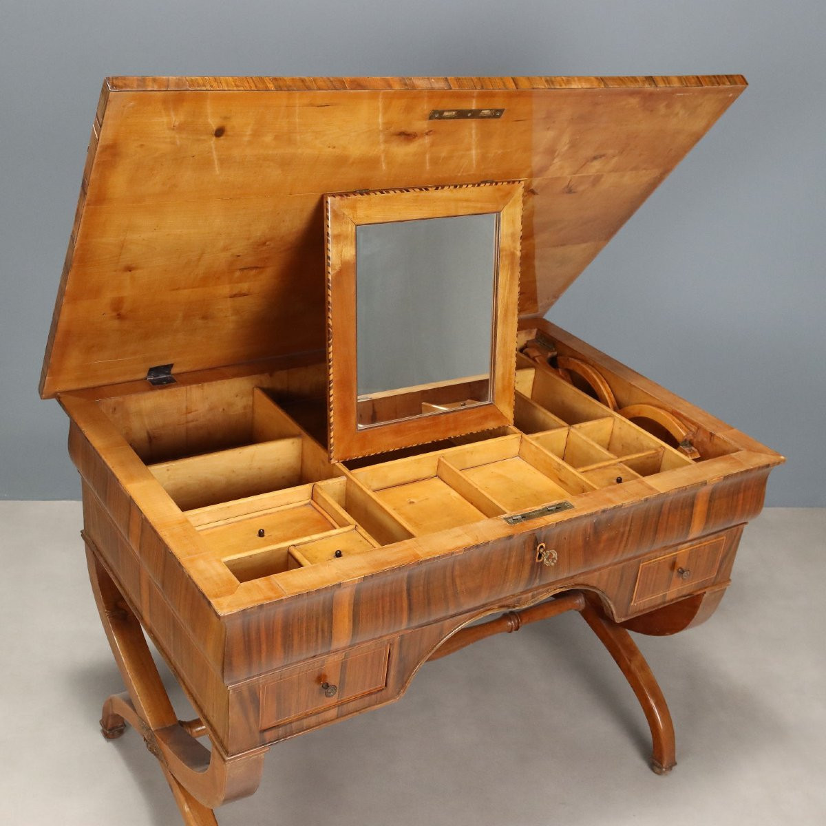 Grande table de travail Italie, milieu du XIXe siècle-photo-3