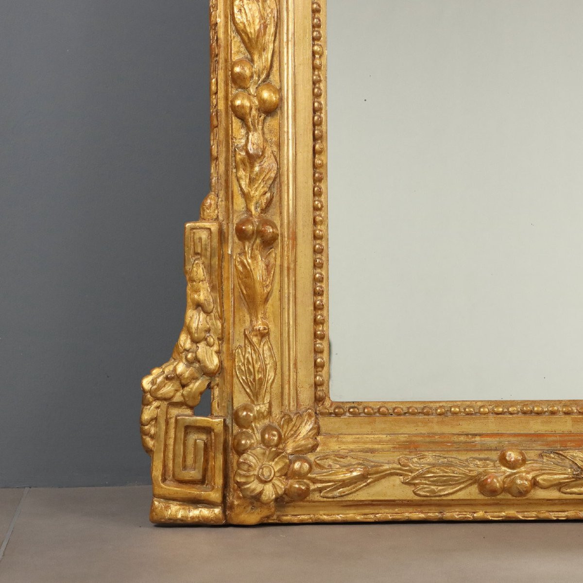 Pair Of Carved And Gilded Mirrors Italy Mid-19th Century-photo-2