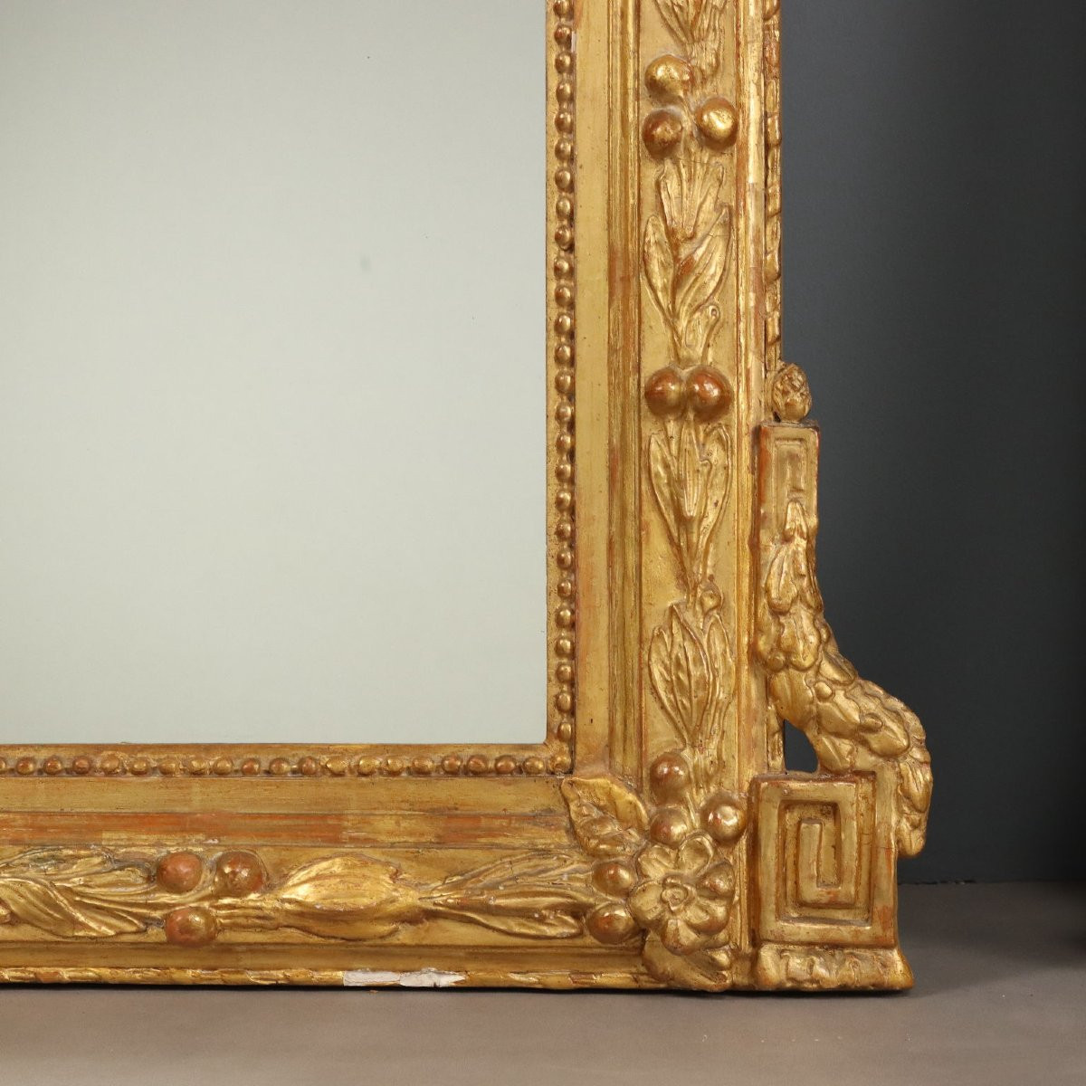 Pair Of Carved And Gilded Mirrors Italy Mid-19th Century-photo-3