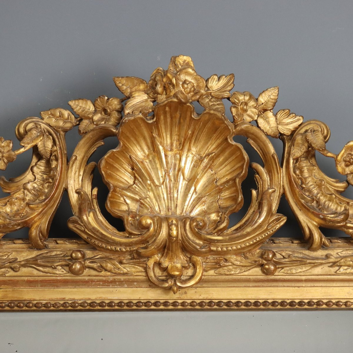 Pair Of Carved And Gilded Mirrors Italy Mid-19th Century-photo-5