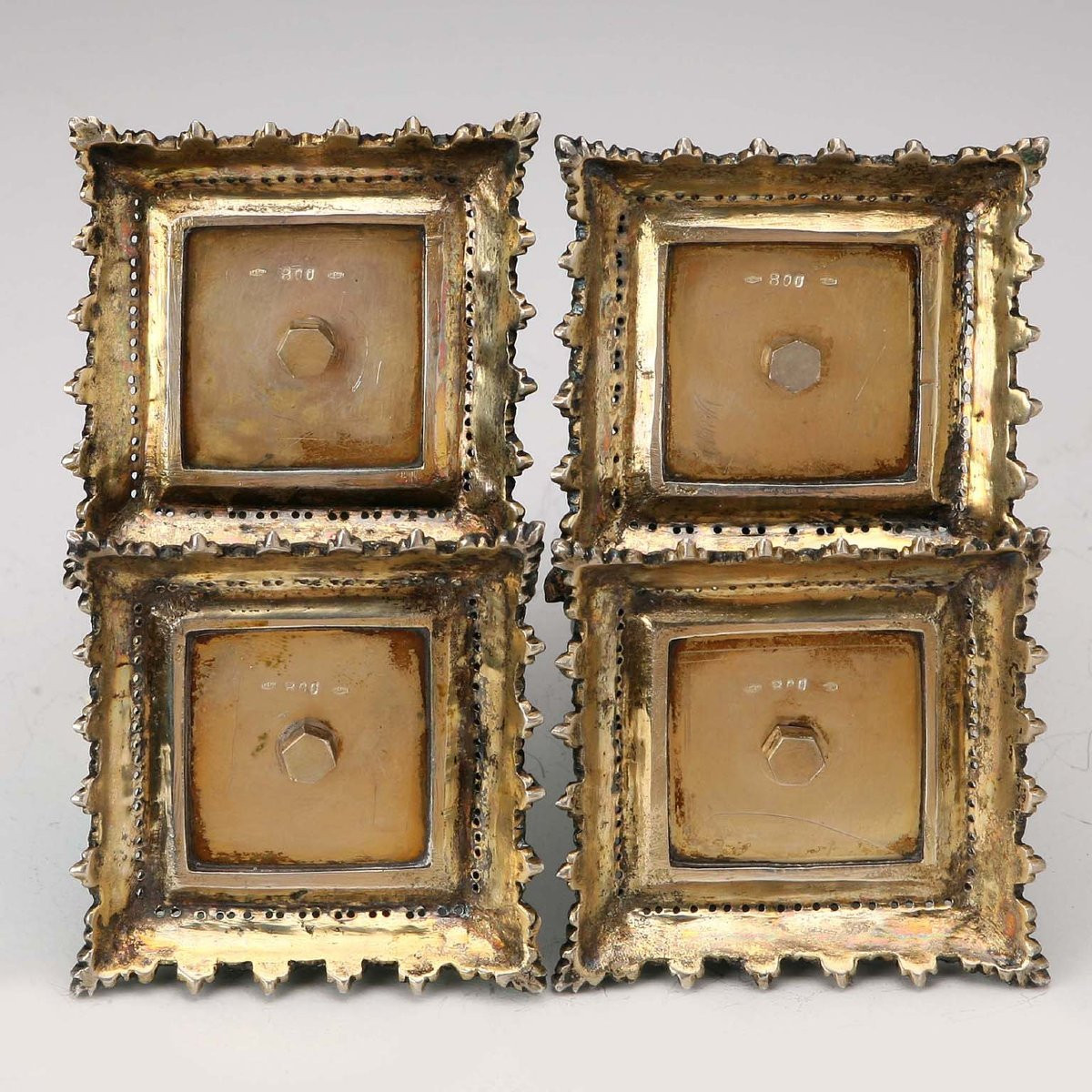 Group Of Sculptures In Silver And Malachite Italy First Quarter 20th Century-photo-3