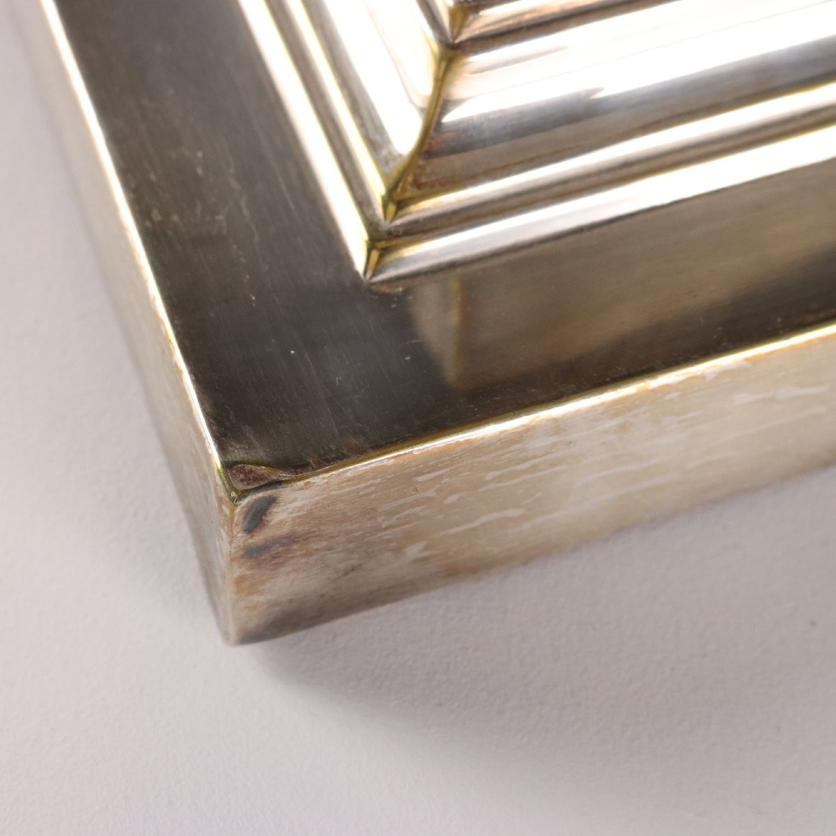 Ensemble de trois lampes en métal argenté et verre Angleterre, début des années 1900-photo-6