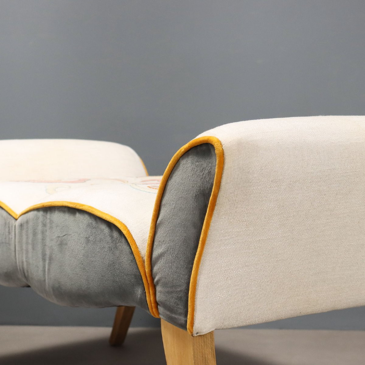 Paire de canapés en forme de bateau Italie du XXe siècle-photo-1