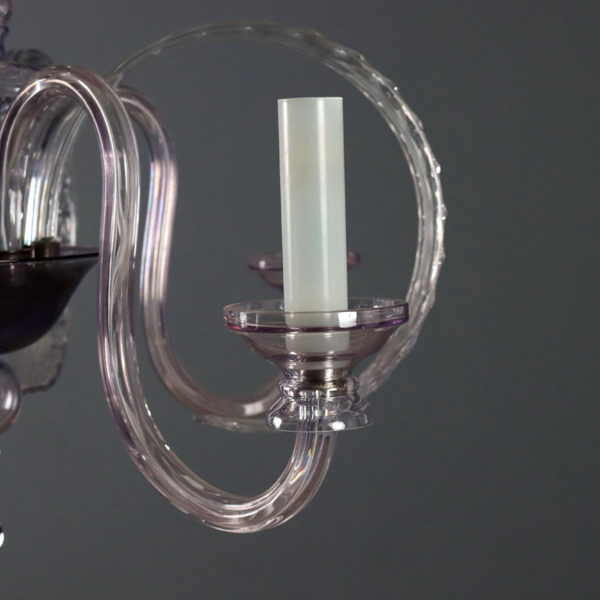 Lustre Ancien Verre Soufflé Vénitien Italie XXe Siècle-photo-1