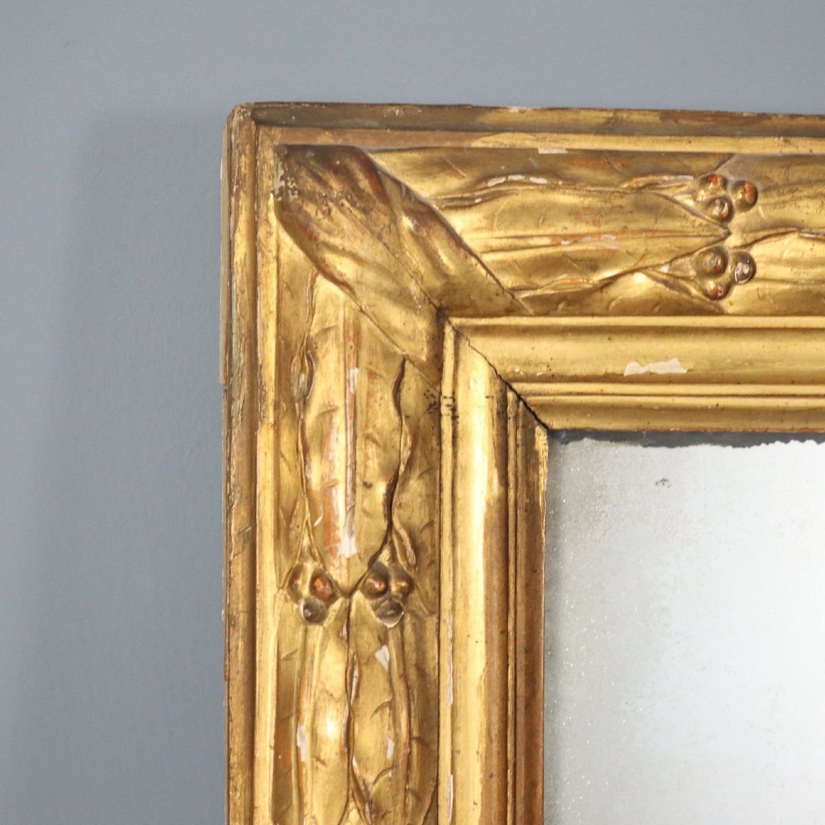 Mirror With Carved And Gilded Frame Italy Late 19th Century-photo-4