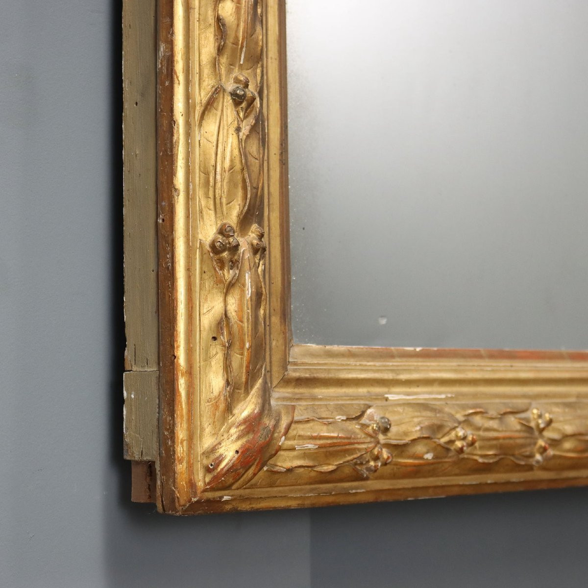 Mirror With Carved And Gilded Frame Italy Late 19th Century-photo-4