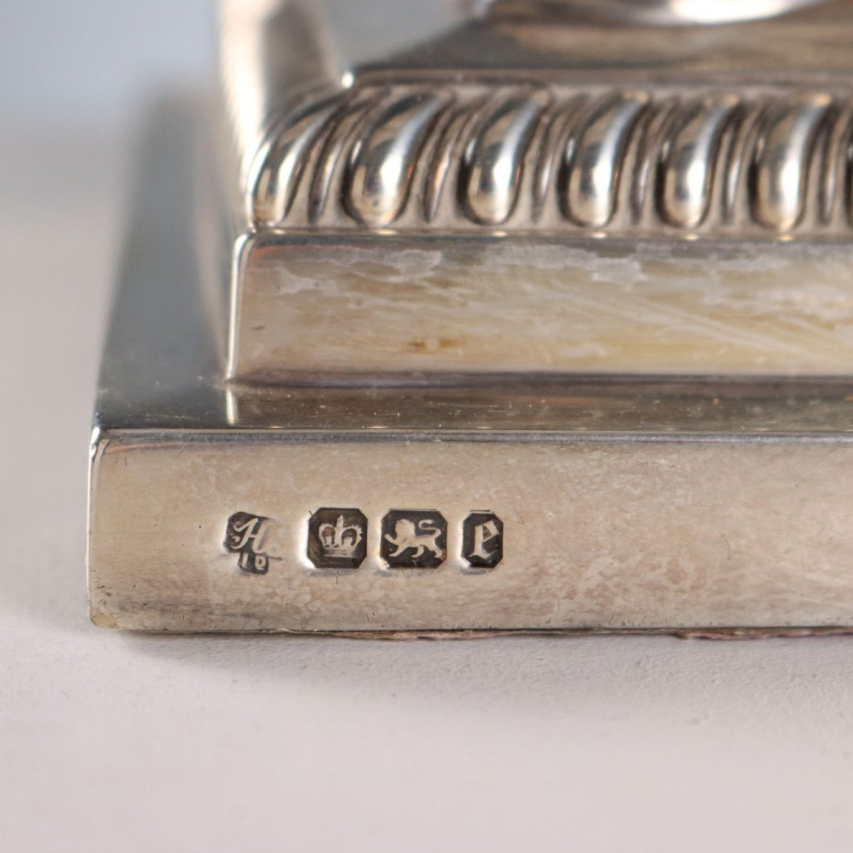 Lampe Ancienne Argent 925 Hawksworth Eyre & Co. Sheffield 1897 Angleterre, -photo-4