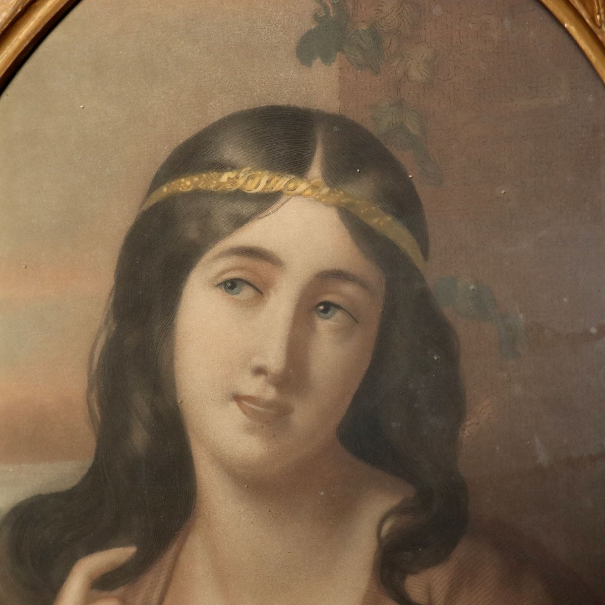 Antique Screen Gilded Wood Fabric Decorations XX Century-photo-2