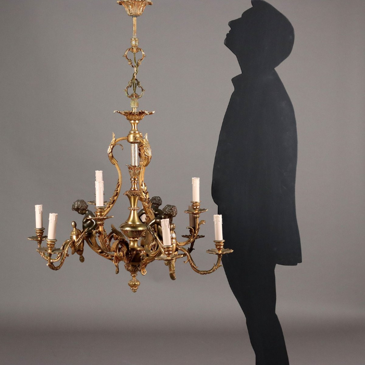 Antique Chandeliers Gilded Bronze Needs Restorations XX Century-photo-2