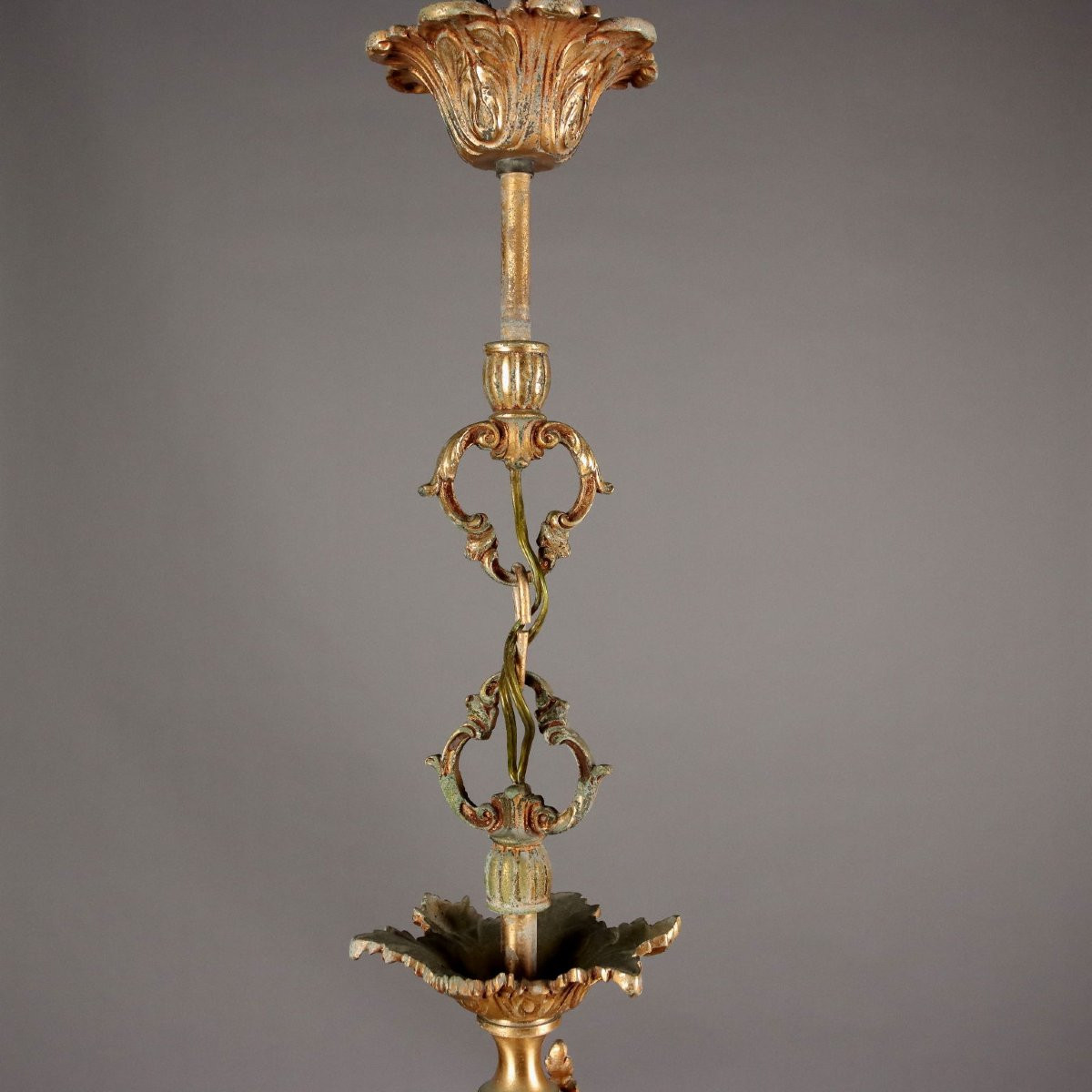 Antique Chandeliers Gilded Bronze Needs Restorations XX Century-photo-3