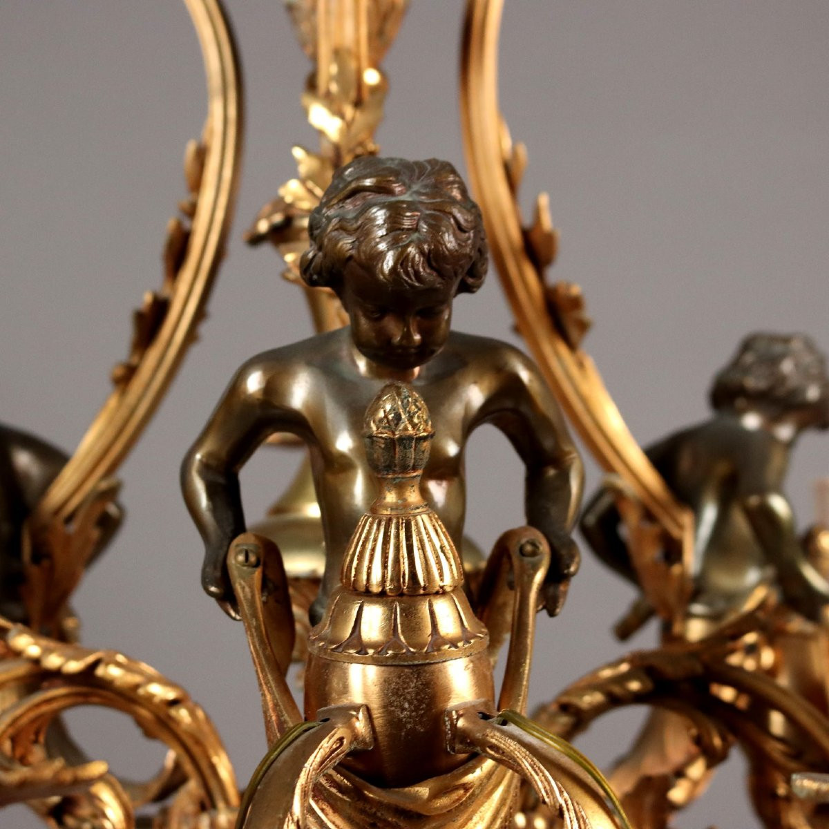 Antique Chandeliers Gilded Bronze Needs Restorations XX Century-photo-1
