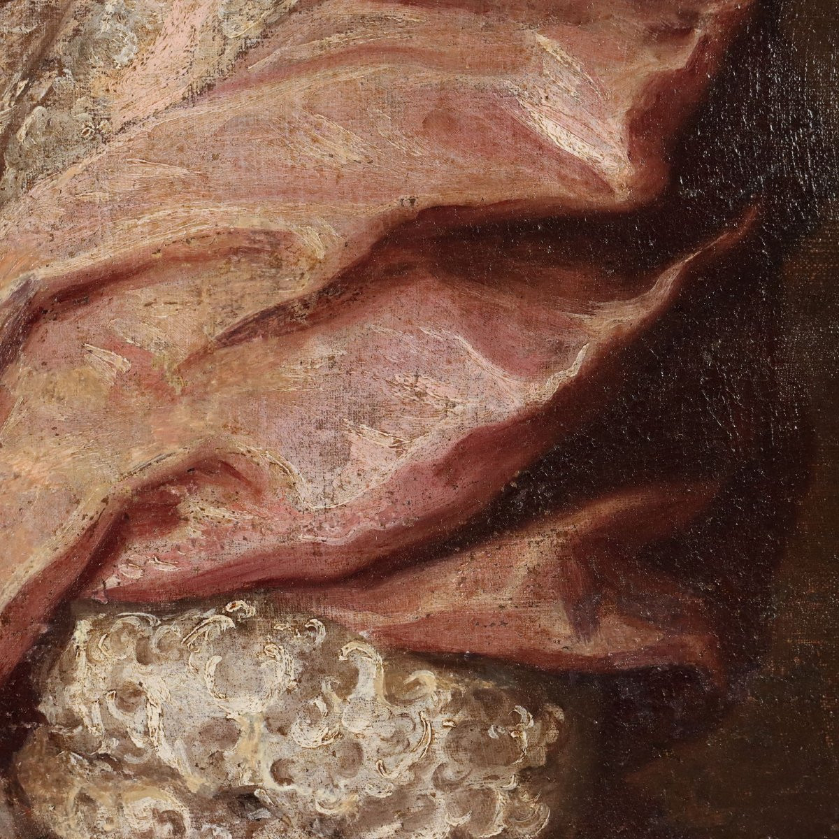 Portrait de femme dans le goût de Jakob Ferdinand Voet fin de 600, debut de 700-photo-3