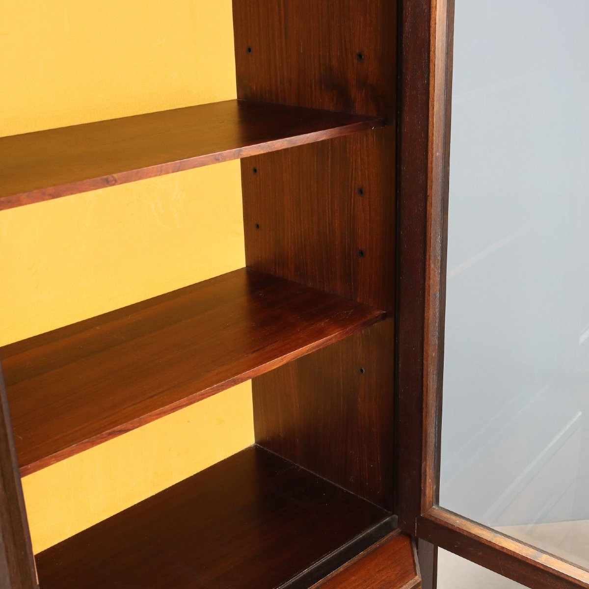 Meuble Vintage Plaqué en Bois Exotique Design Italie Années 60-photo-1