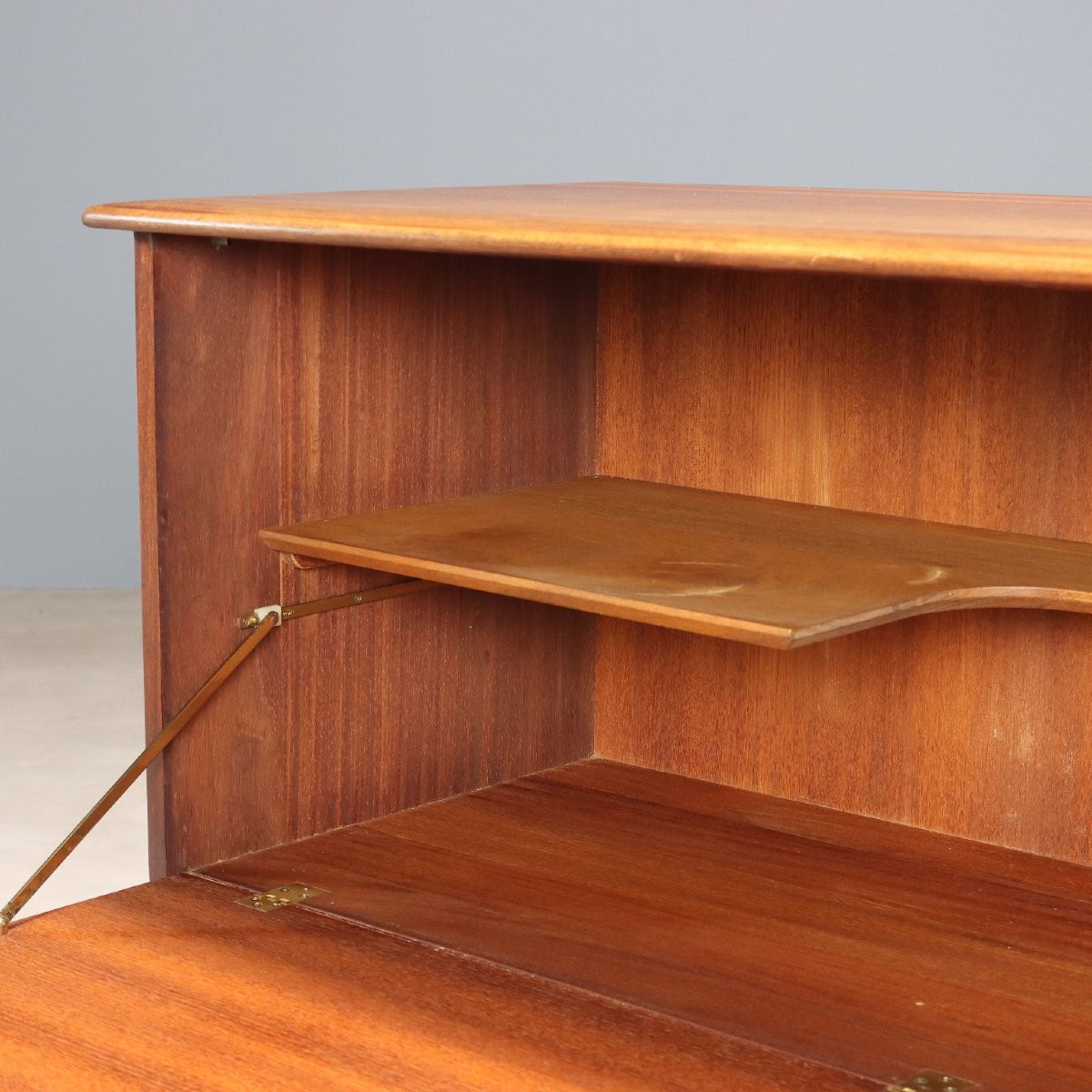 Vintage Sideboard Teak Veneer Design Italy 1960s-photo-4