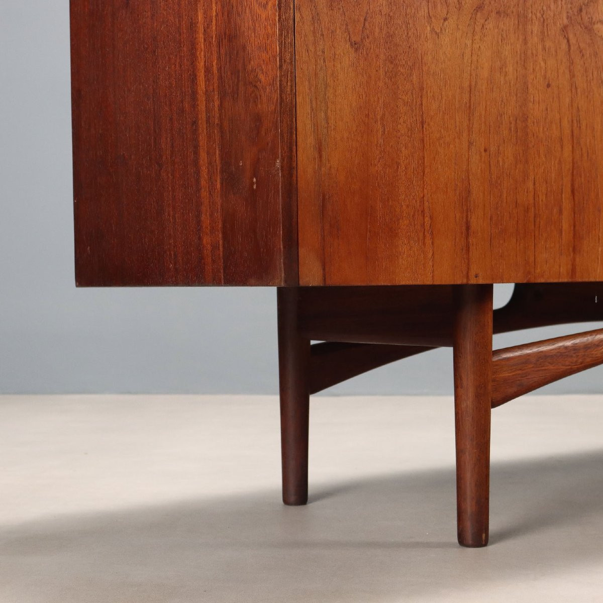 Vintage Sideboard Teak Veneer Design Italy 1960s-photo-5
