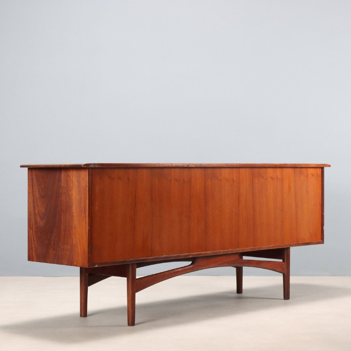 Vintage Sideboard Teak Veneer Design Italy 1960s-photo-7