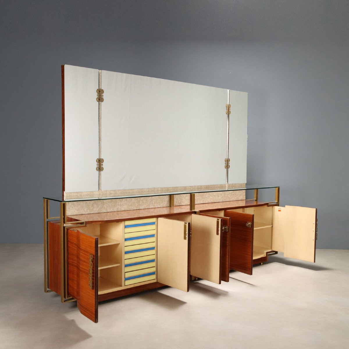 Buffet Vintage La Permanente Mobili Cantù Design Années 60-photo-3