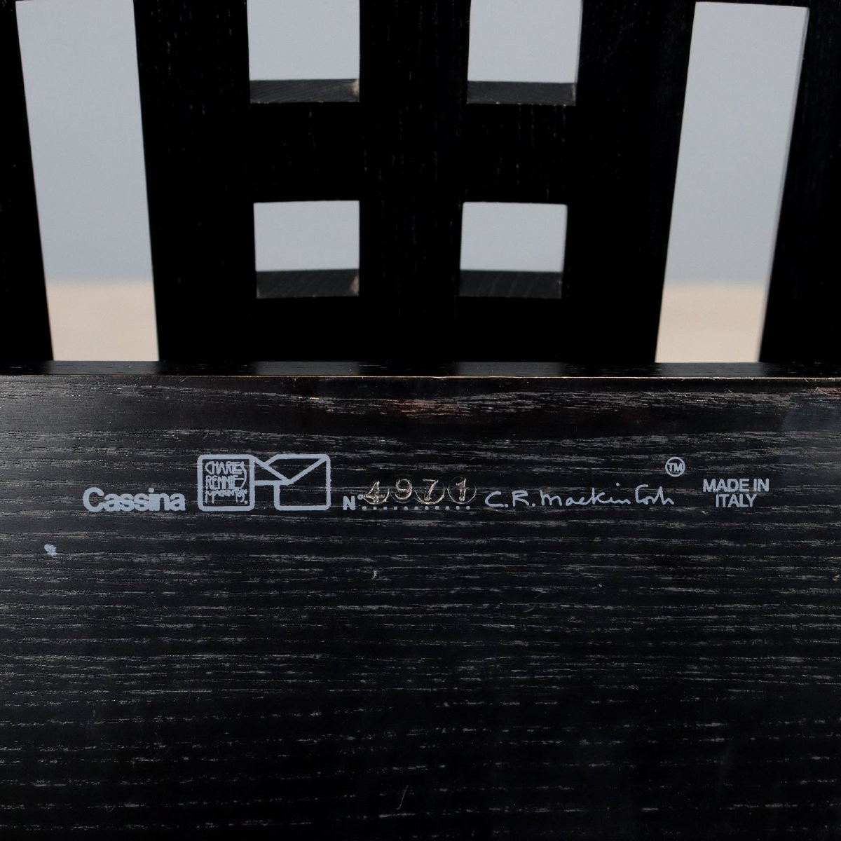 Fauteuil Cassina Willow Vintage Design C. Rennie Mackintosh Années 80-photo-4