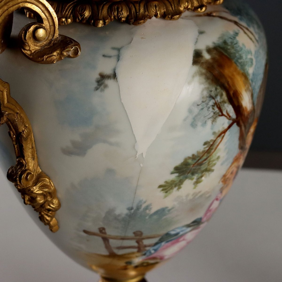 Vases Anciens Porcelaine de Sèvres Décorations du XIXe Siècle-photo-7