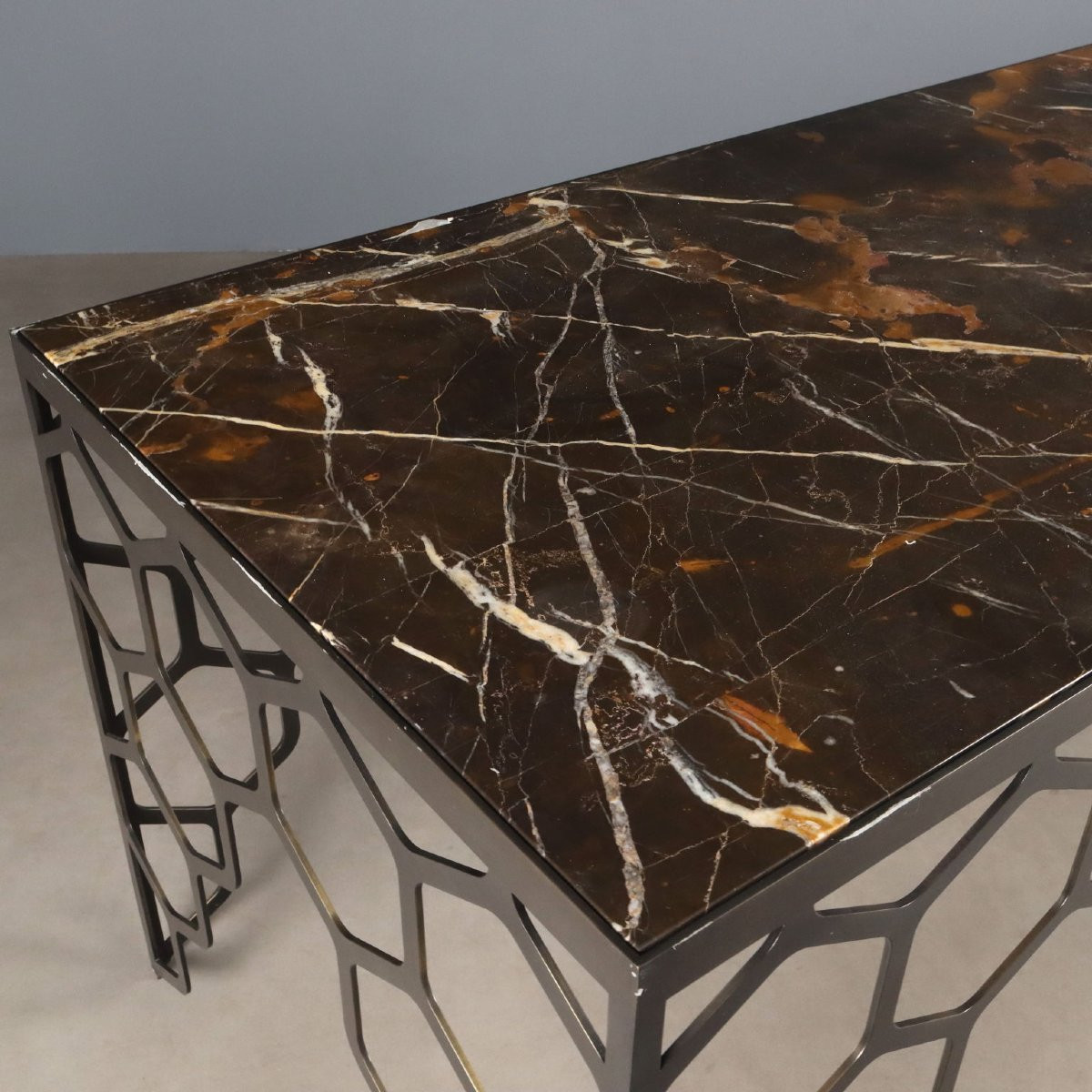 Antique Table Marble Brass Italy XX Century-photo-4