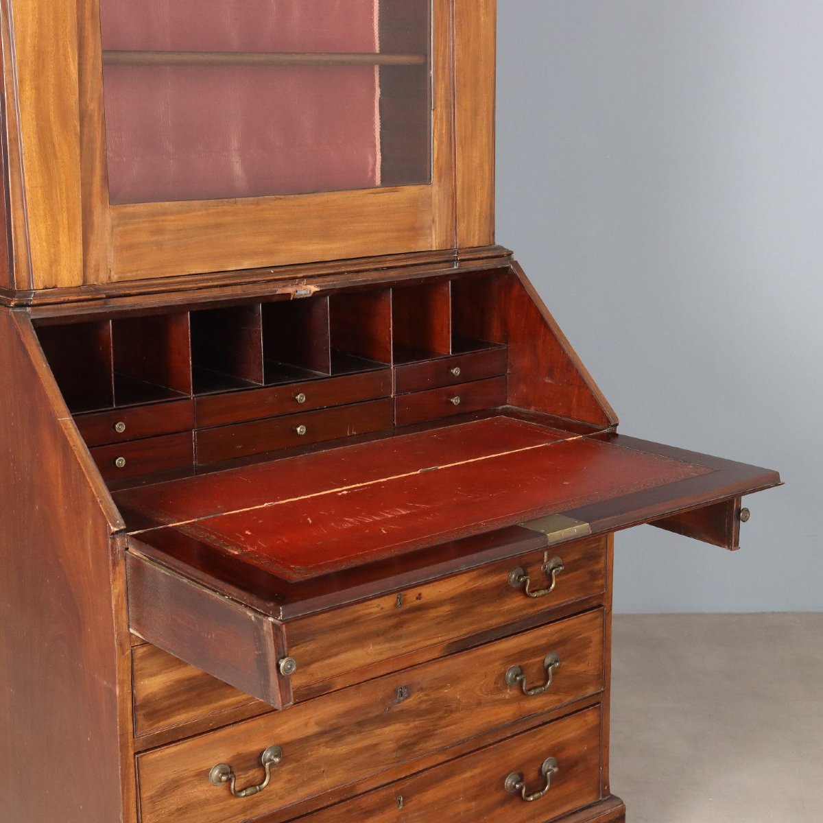 Antique Trumeau Mahogany Leather United Kingdom XIX Century-photo-1