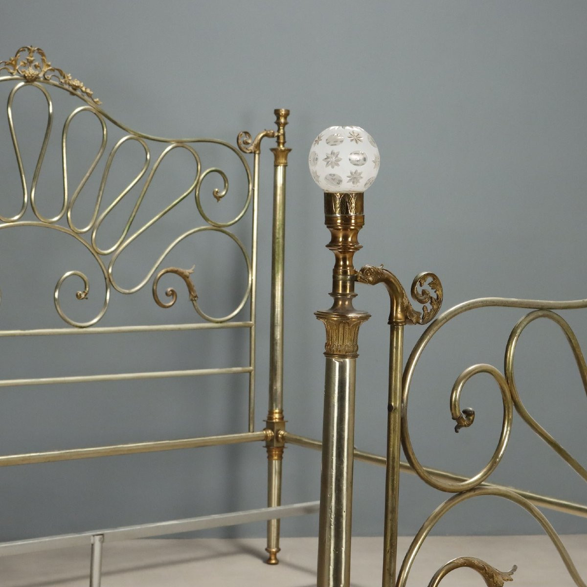 Brass Bed Italy, Late 19th Century-photo-3