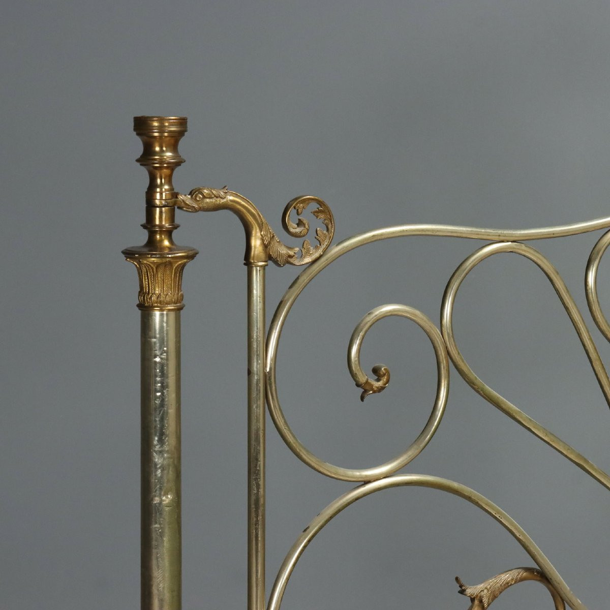 Brass Bed Italy, Late 19th Century-photo-4