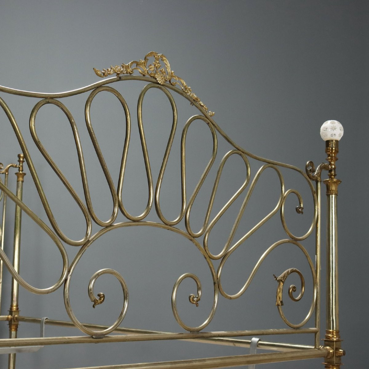 Brass Bed Italy, Late 19th Century-photo-4