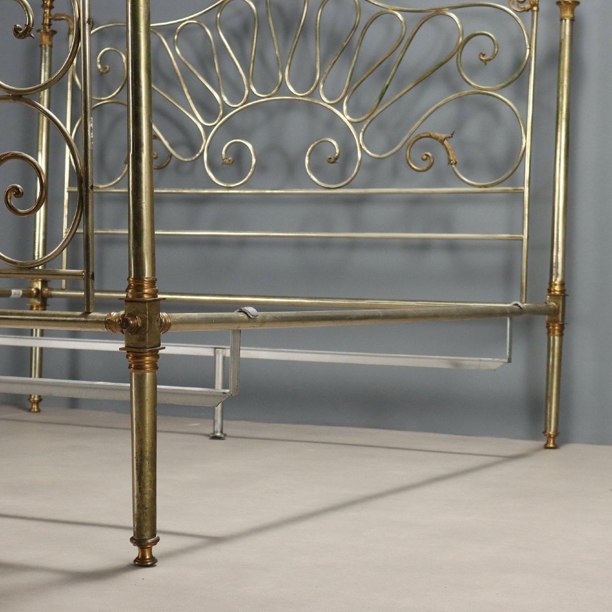 Brass Bed Italy, Late 19th Century-photo-6