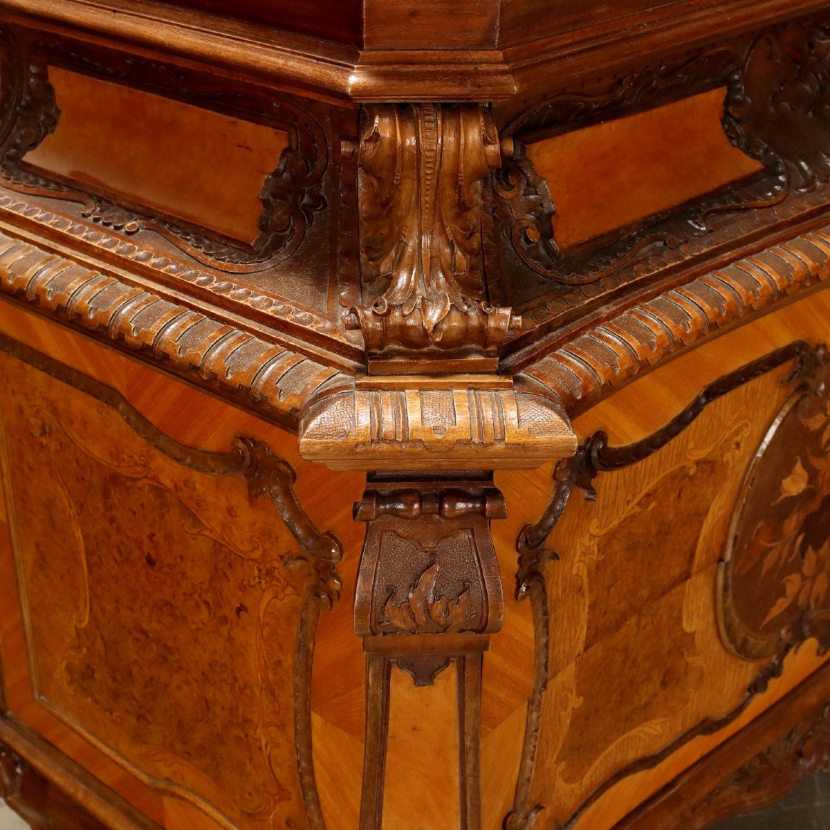Antique Chest Of Drawers Carved Mahogany Drawers Italy XX Century-photo-4