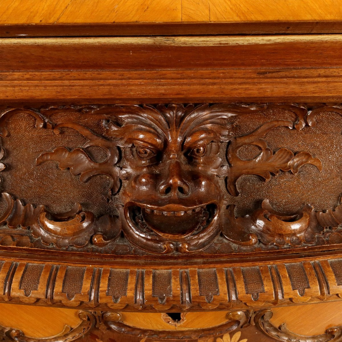 Antique Chest Of Drawers Carved Mahogany Drawers Italy XX Century-photo-6